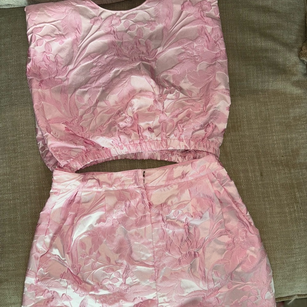 Amanda Uprichard Blush Pink Texture 2 piece set